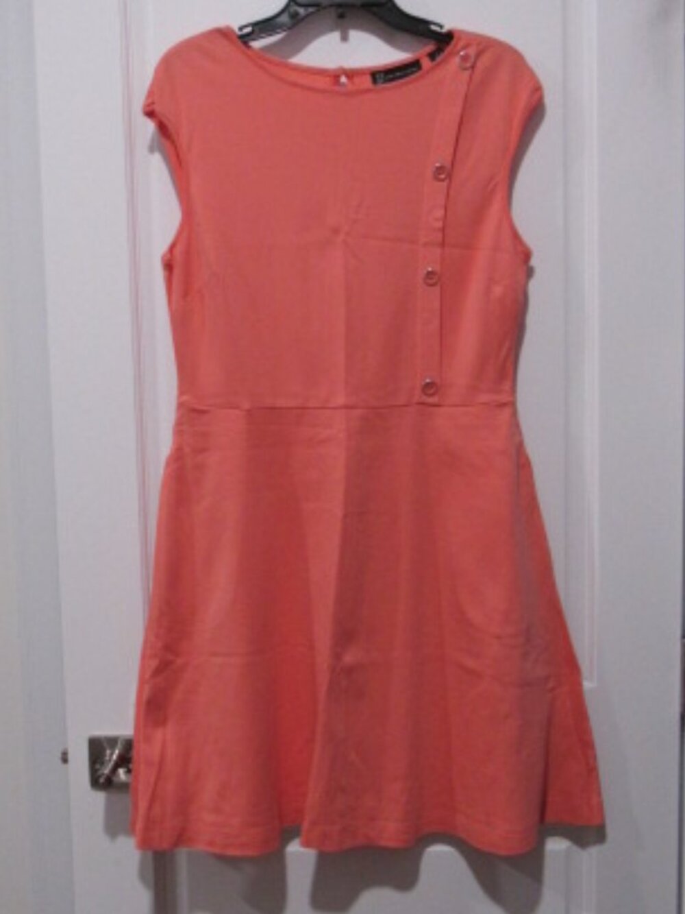 NY&Co Peach Sleeveless Dress L New